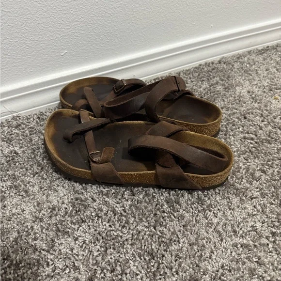 Birkenstock Women’s Yara Sandals – Oiled Leather, Habana Brown, Size 38 - Picture 4 of 8